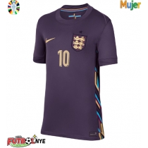 Camiseta Inglaterra Jude Bellingham #10 Visitante Equipación para mujer Eurocopa 2024 manga corta